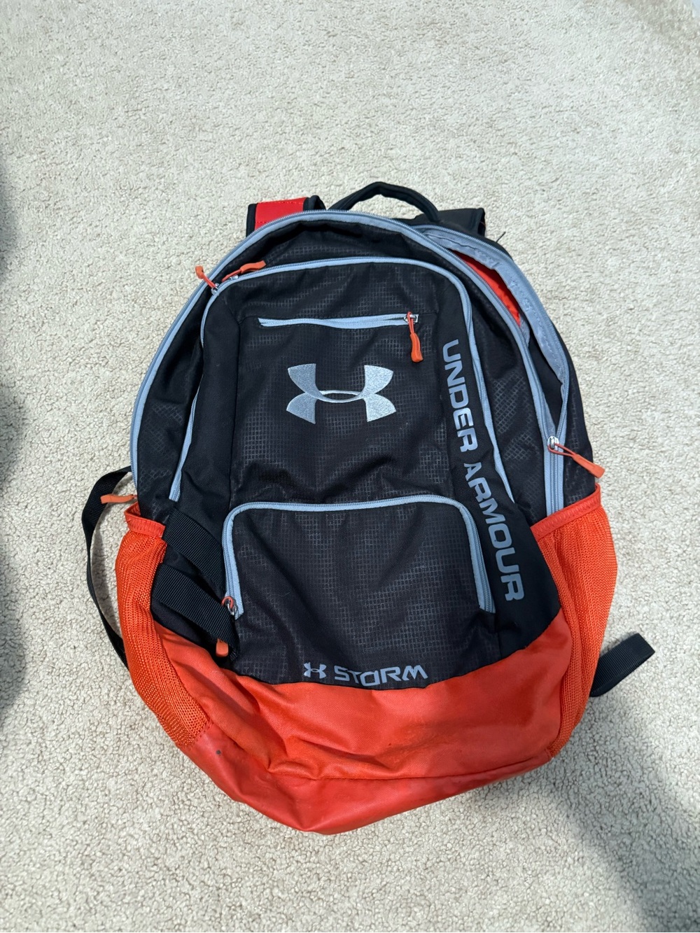 Under Armour Men’s Black & orange Storm Backpack